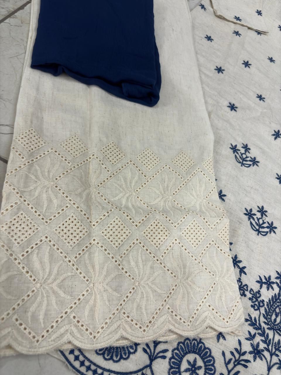 Premium Cotton Flex Party Wear Kurta Set Indian Women’s Kurti Pant Dupatta Set