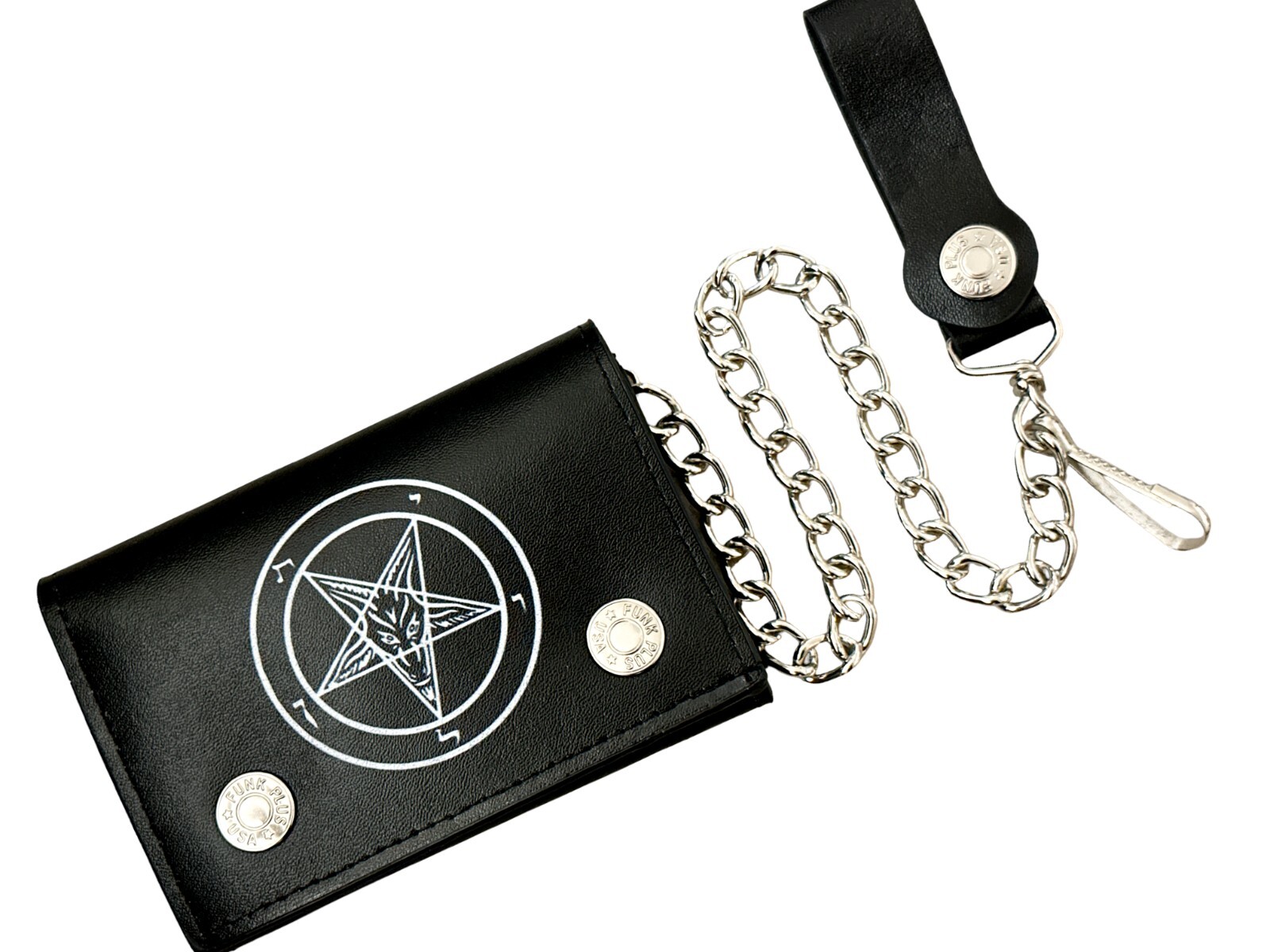 Genuine Leather 70’s Classic Bikers Wallet With 12″ Wallet Chain Punk motorcycle
