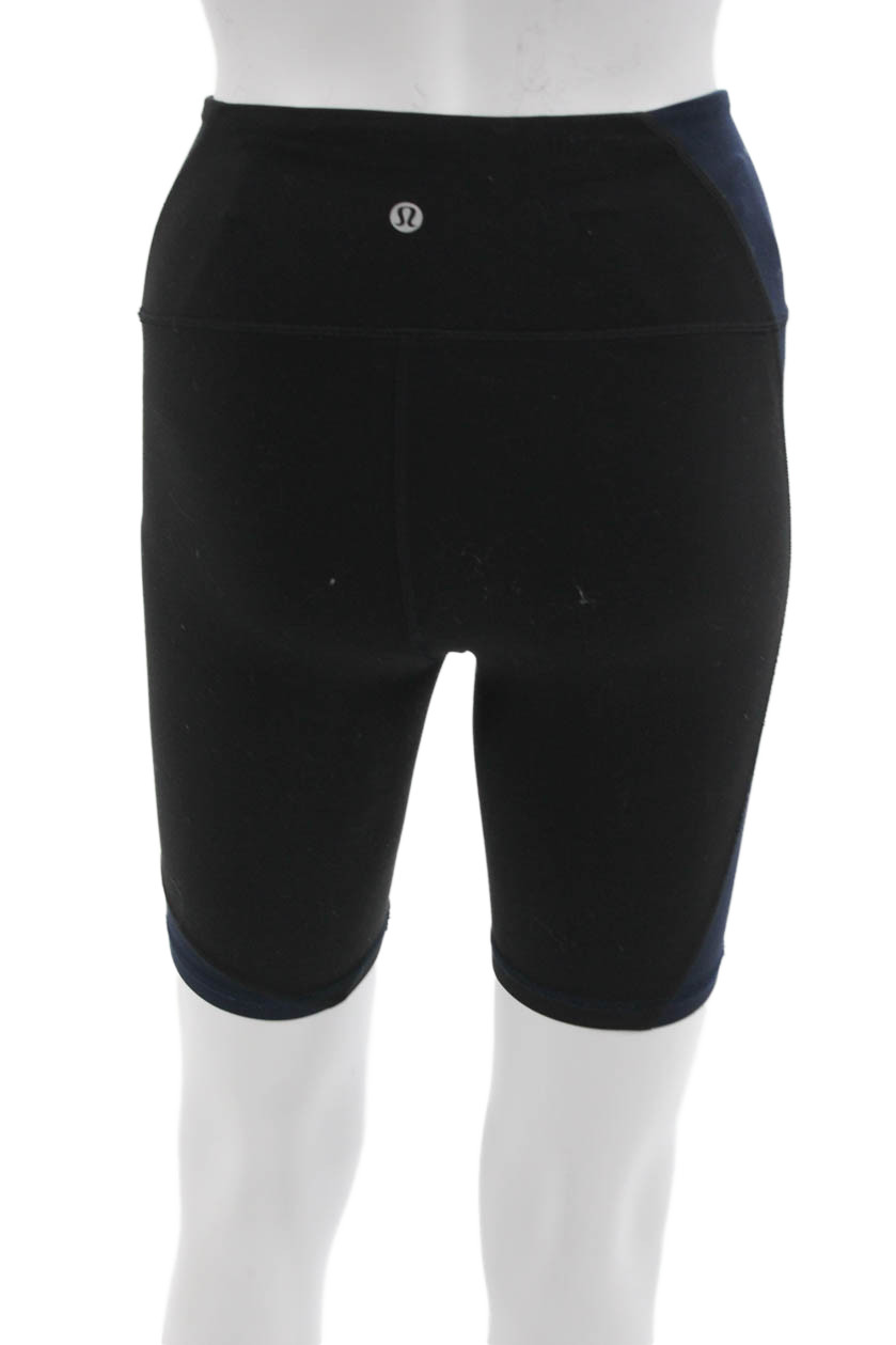 Lululemon Women Biker Shorts Black 81% Nylon 19% Lycra Size 2