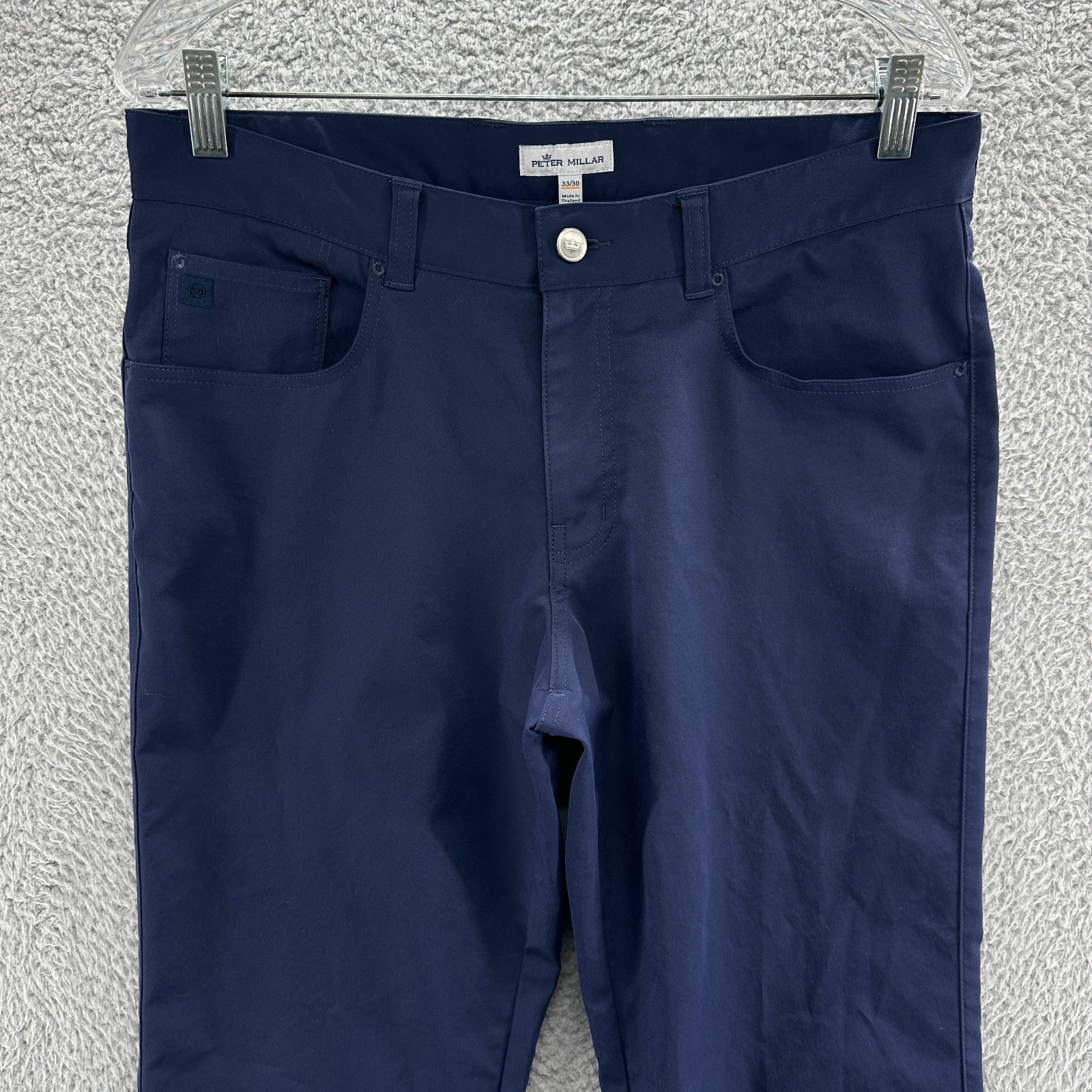 Peter Millar Pants Mens 33×30 Blue EB66 Golf Performance 5 Pocket Chino Pants