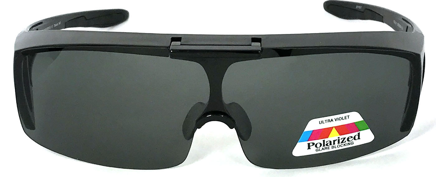 Flip Up POLARIZED Cover Put Fit over Sunglasses wear Rx glass Fit Driving UV400