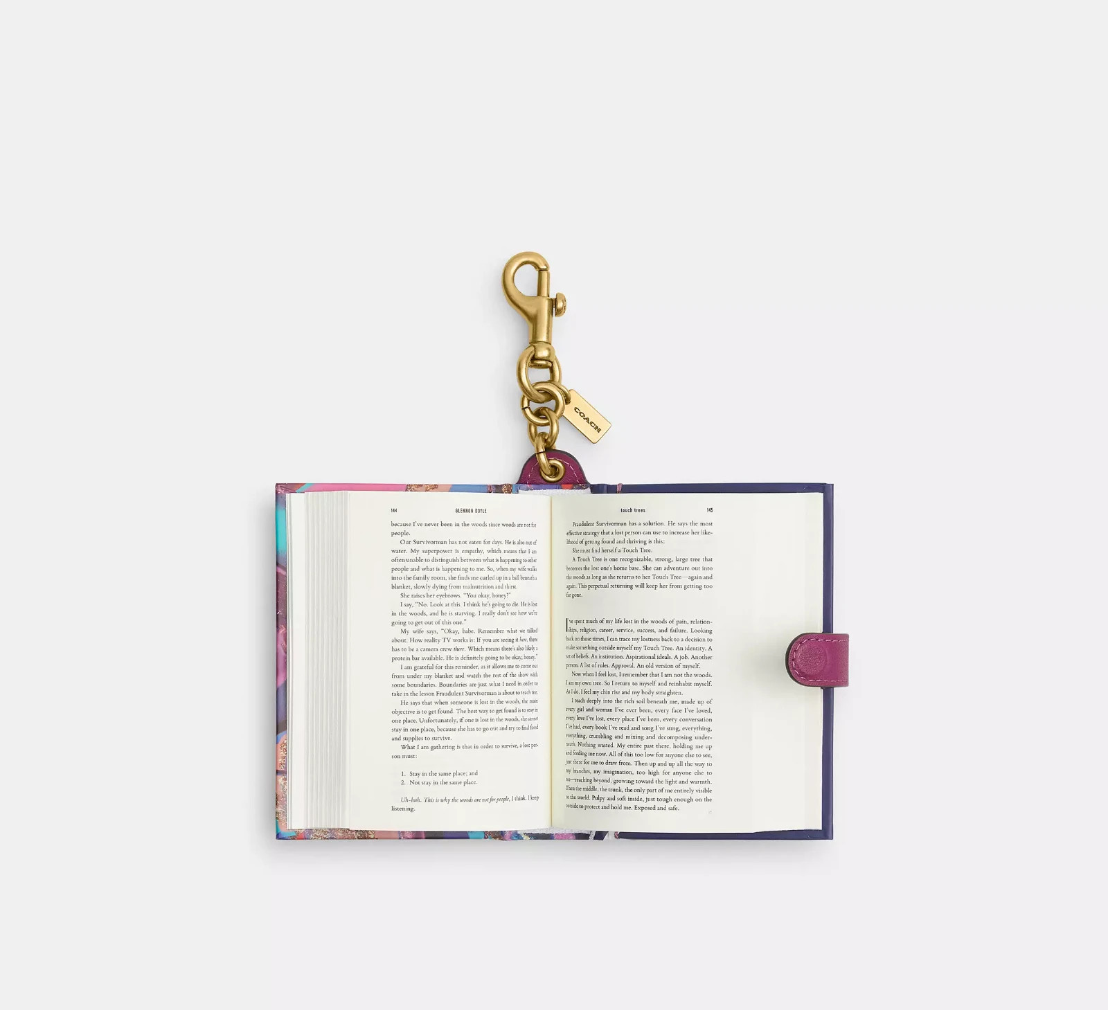 Coach – Untamed Book Bag Charm CFK44 NWT 📖✨ Glennon Doyle NYT #1 Best Seller