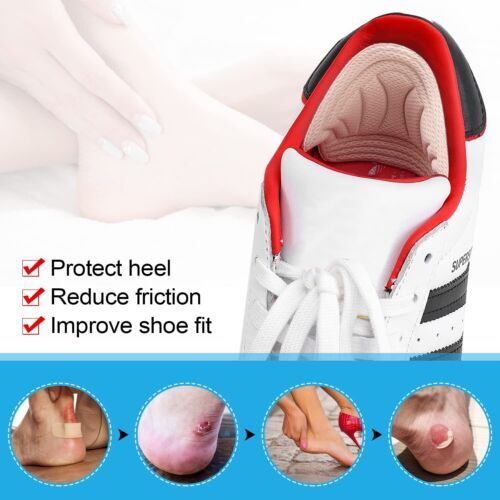 1-4 Pack Heel Grips for Loose Shoes Heel Cushion Pads No-Slip Shoe Inserts Half