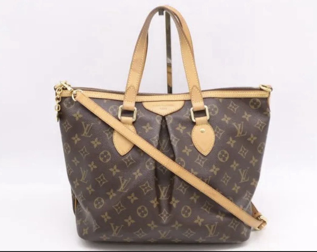 Louis Vuitton Monogram Palermo PM Handbag M40145 Brown 2-way bag