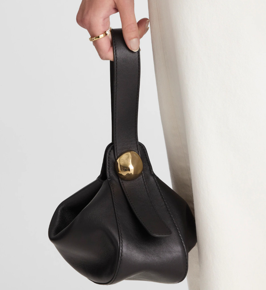 madewell Sculpted Metallic Wristlet Bag with Elegant Design NO IMPORT FEE