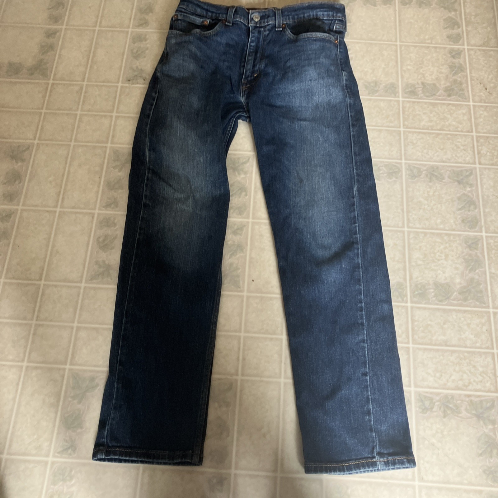 Levi’s Y2K Regular Fit Straight Blue Denim Jeans 5-Pocket Machine Washable