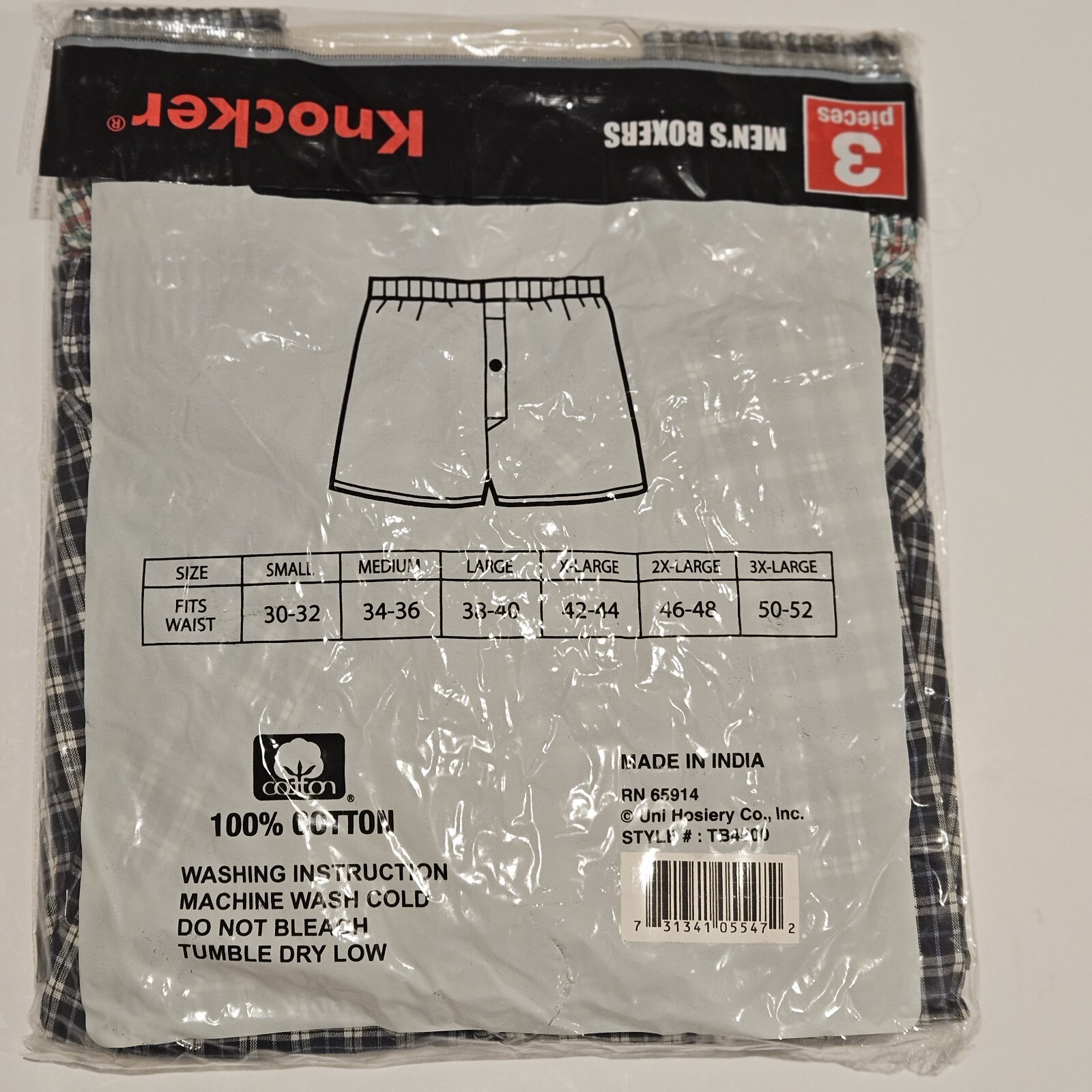 3 6 12 Pack Men Premium Boxer 100% Cotton Underwear Plaid Shorts Brief Trunk Lot
