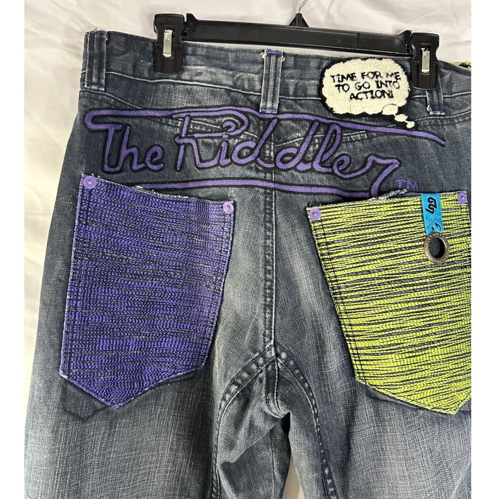 Lot 29 DC Comics Embroidered The Riddler Jeans Size 34′ Waist