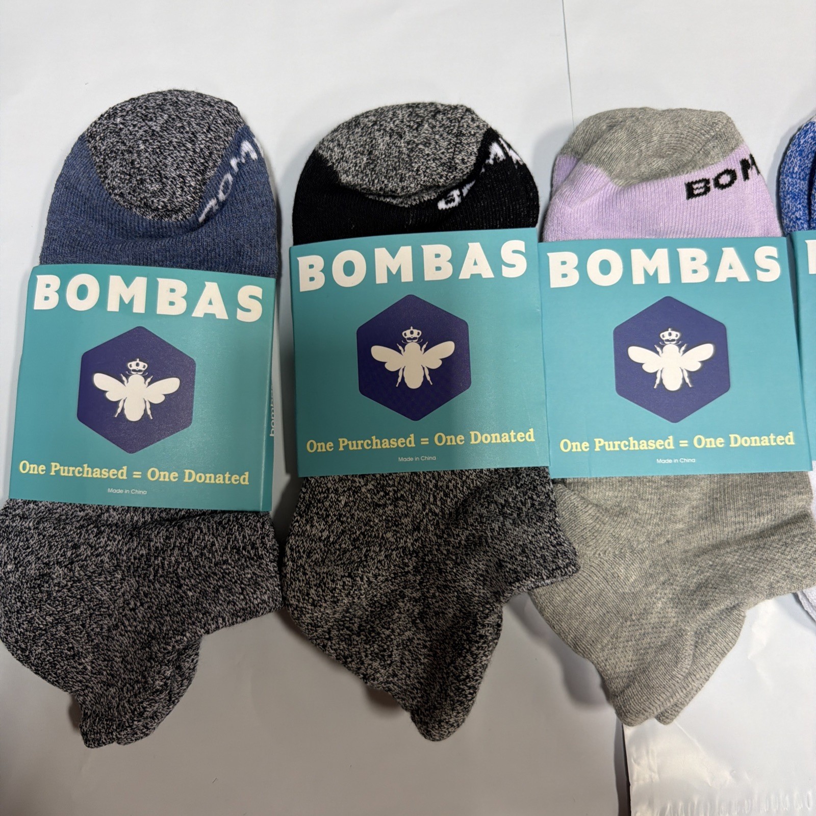 6 pairs/Set Bombas Women’s Solid Honeycomb Ankle socks – Size Medium 8-10.5
