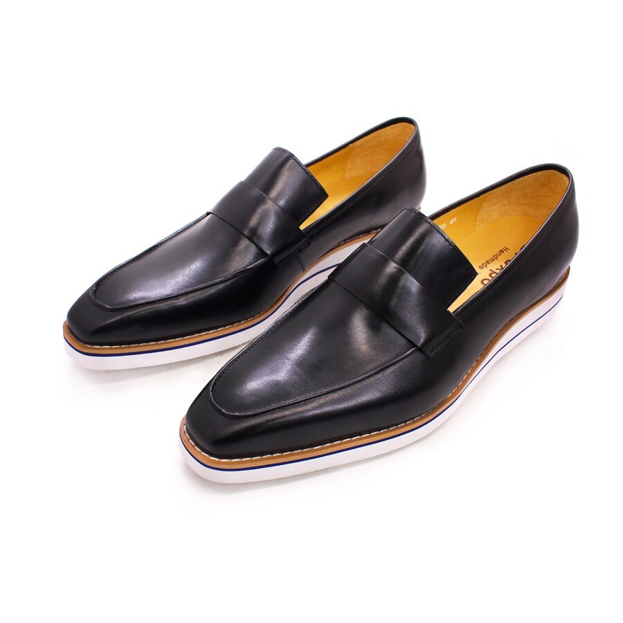 Men’s Pointy Toe Leather Shoes Slip On Flat Banquet Dress Formal Casual Oxforfds