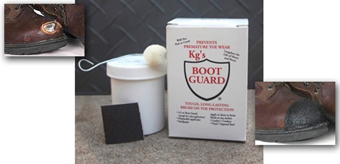 KG’S BOOT GUARD Leather Vinyl Brush-ON Toe Protector 2 oz – BLACK