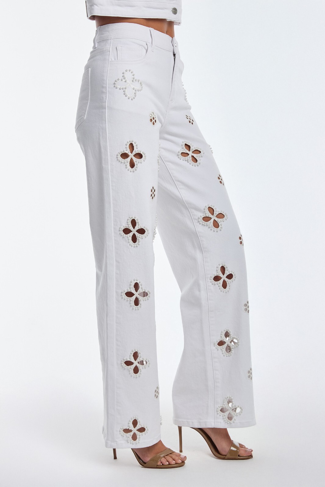 Kaia Pearl High Rise Jean White Classic THE NOLI SHOP