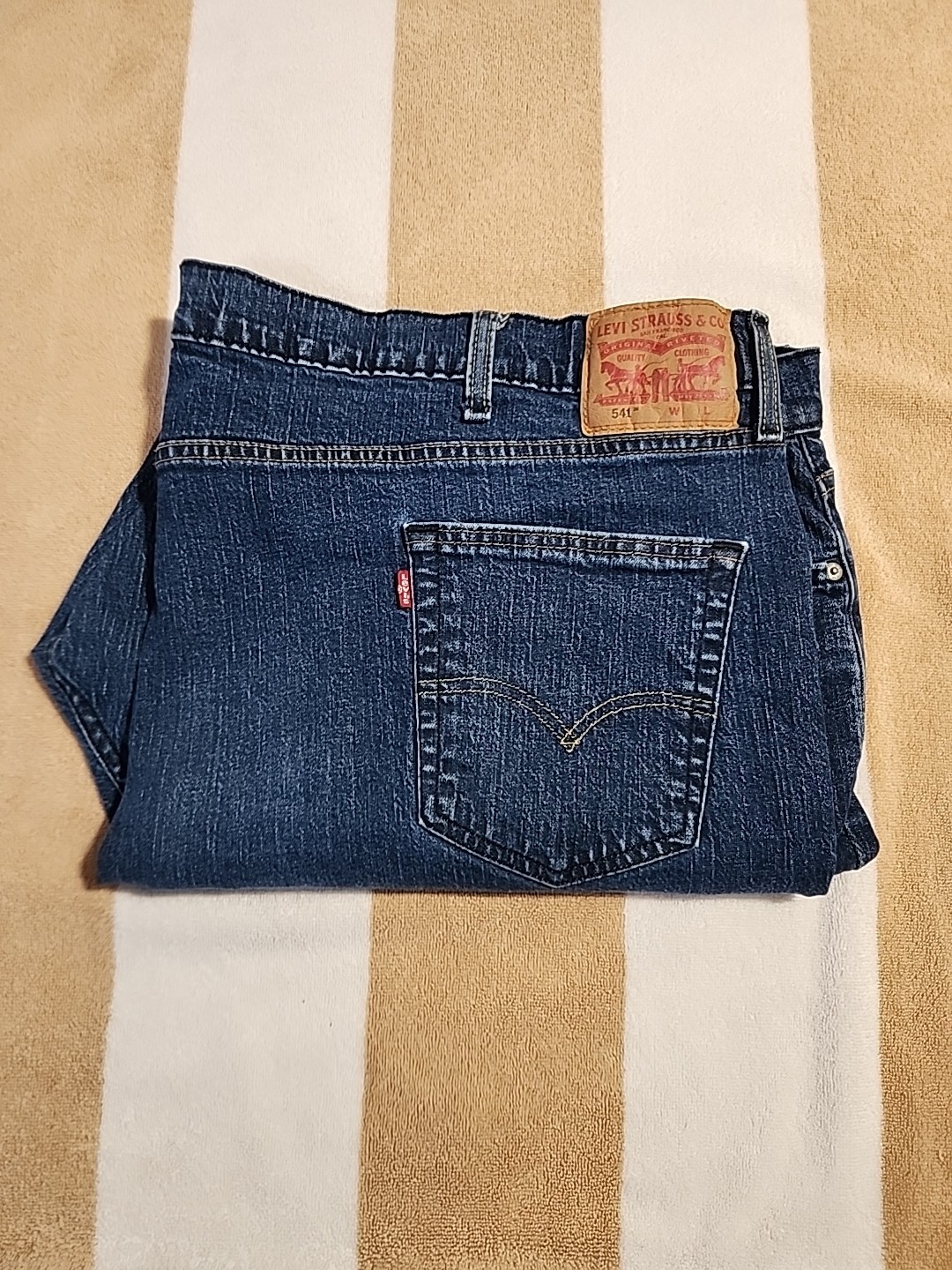LEVI 541 Athletic Taper Jeans Stretch All Seasons Tech Big & Tall 54 x 32 Blue