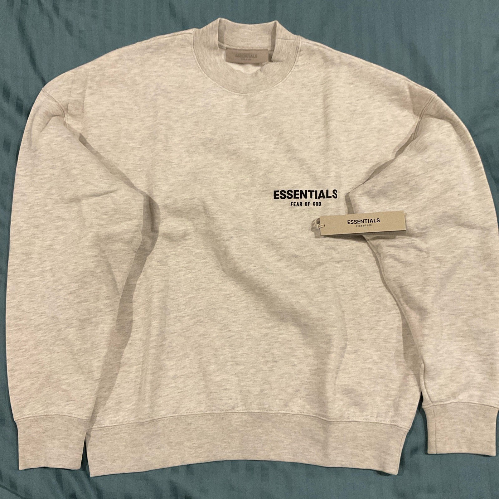 Essentials Fear Of God Sweatshirt Light Oatmeal (Extra Small)