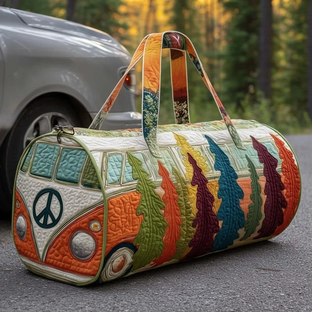 Adjustable Strap Quilted Duffle Bag Large Capacity 3D Quilting Craft Travel