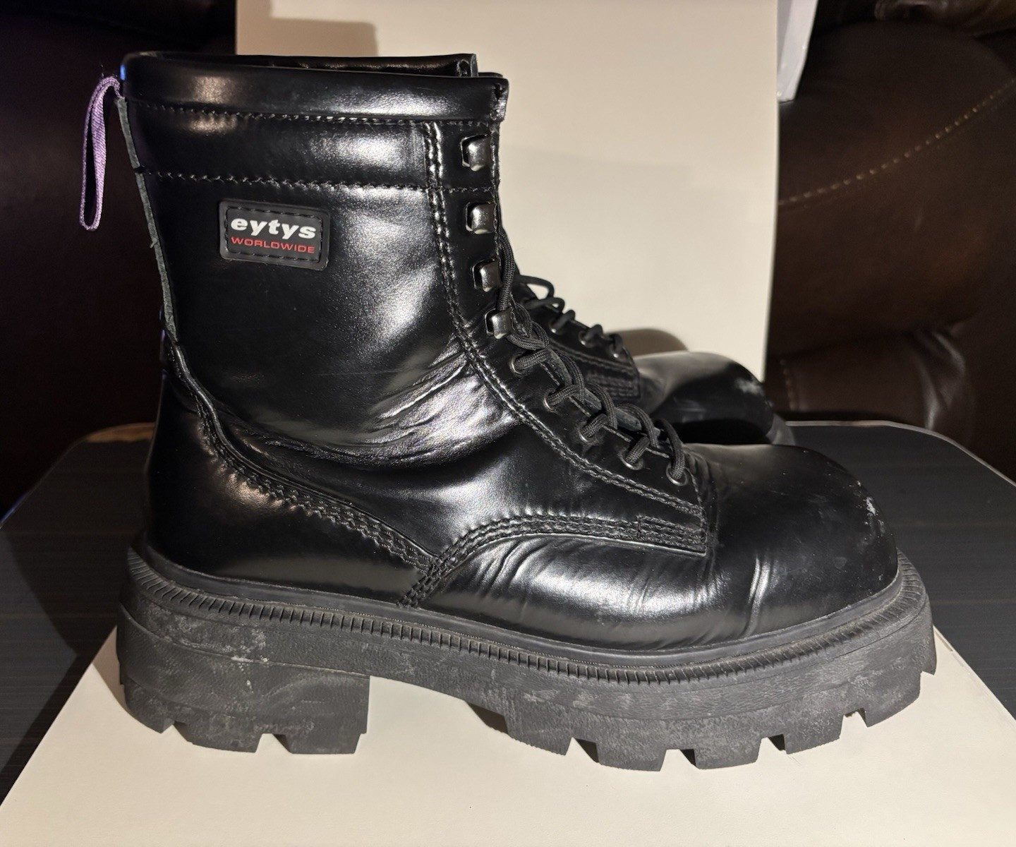 Eytys Michigan Boots Black Leather Men’s Size EU 42 US 9