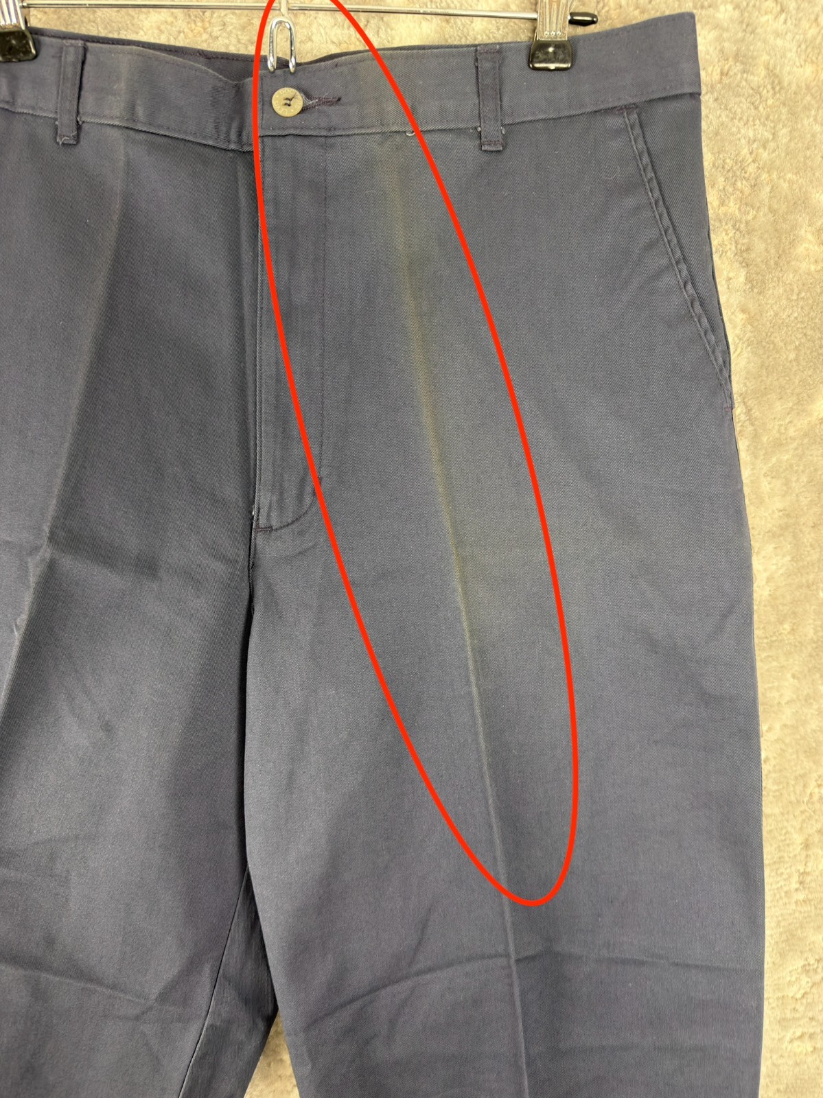 NEW Dockers Size W34 L29 Straight Leg Minimalist Pants Navy Button Zip NWT