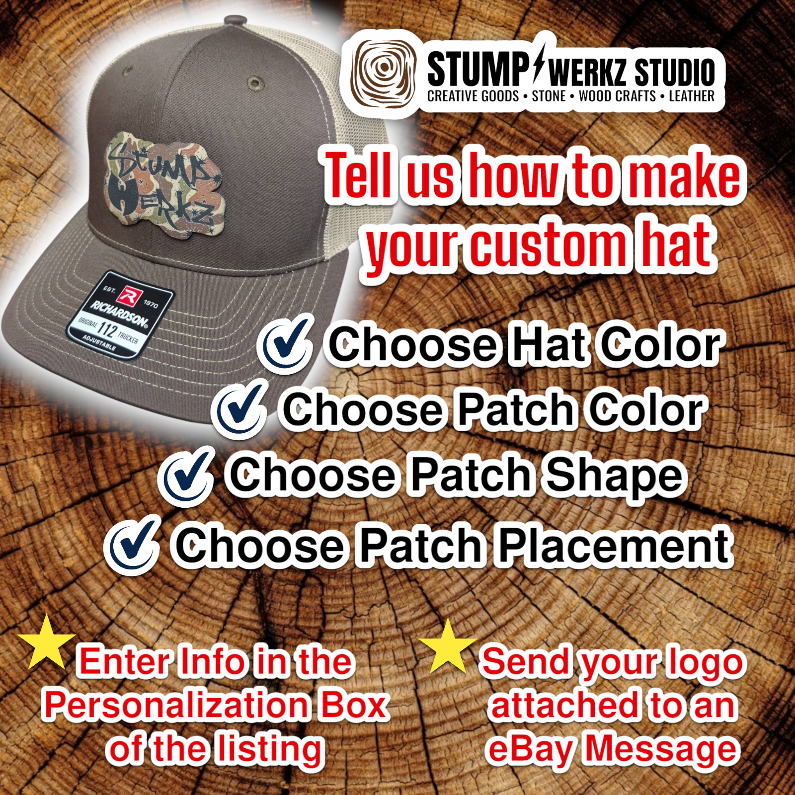 Custom Hat Trucker Hat Baseball Cap Personalized Your Logo or Art Design