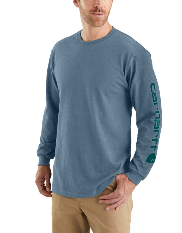CARHARTT MEN’S K231 LONG SLEEVE SIGNATURE GRAPHIC TEE-26 COLOR OPTS!!!