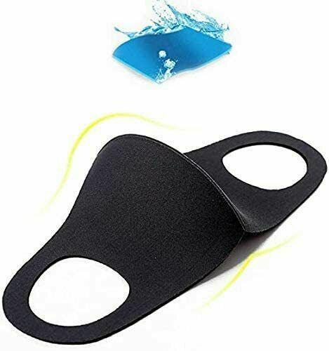 (5 Pack) 3D Black Fashion Face Mask Washable and Reusable