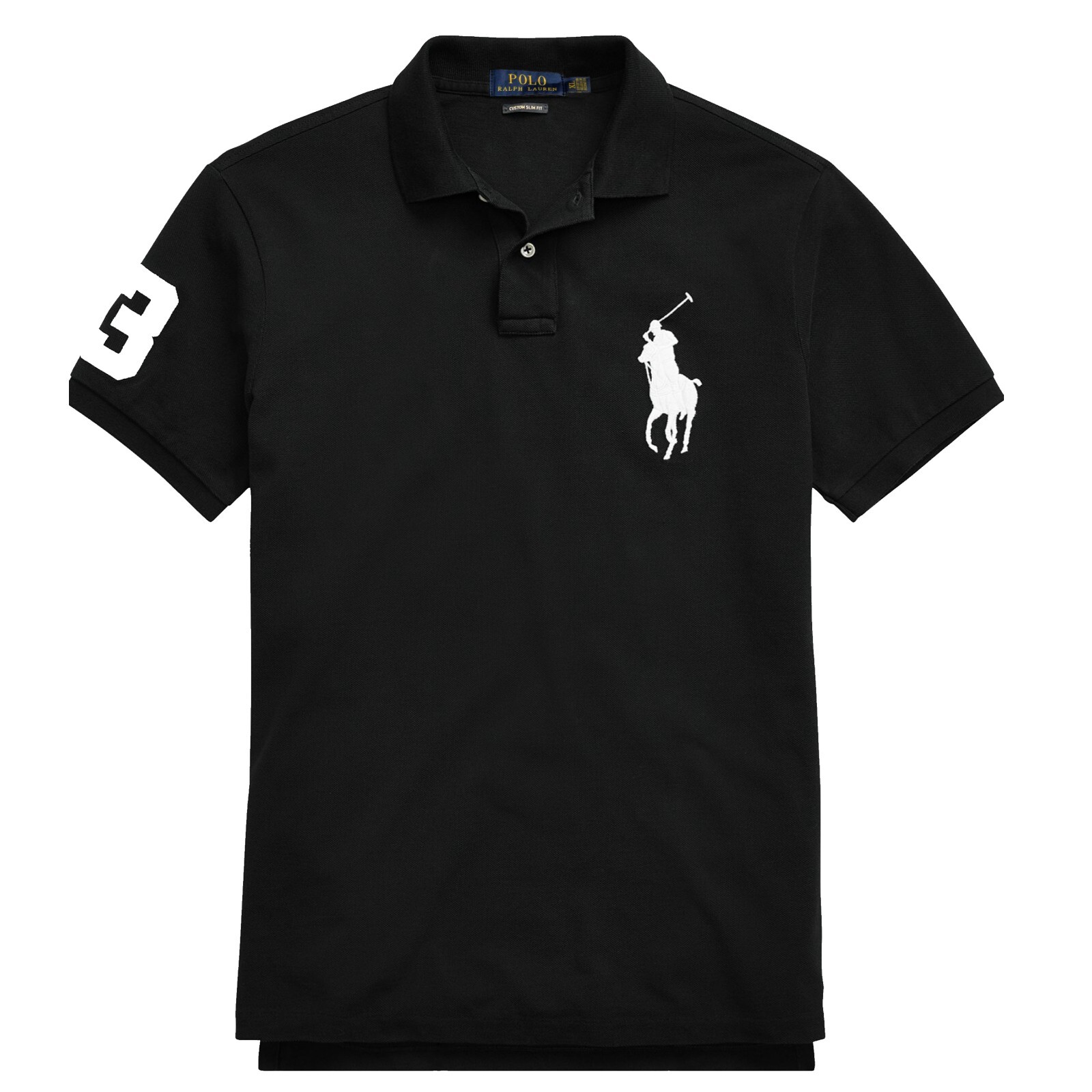 *NWT – POLO RALPH LAUREN Mens Big Pony Custom Fit Polo Shirt – BLACK – S – XXL