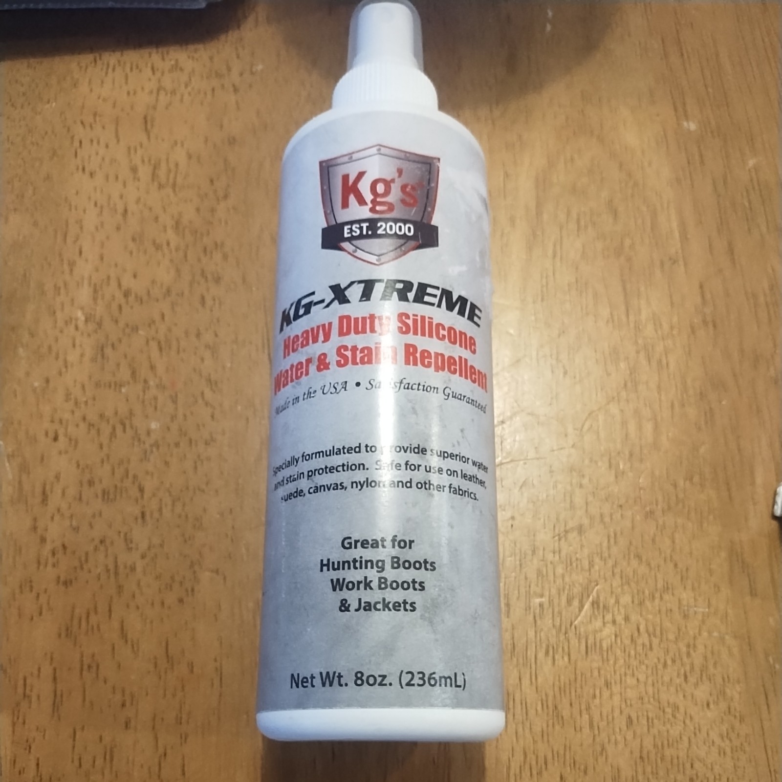 KG’s Boot Guard KG-Xtreme Heavy Duty Silicone Water Stain Repellent 8 oz(236 ml)