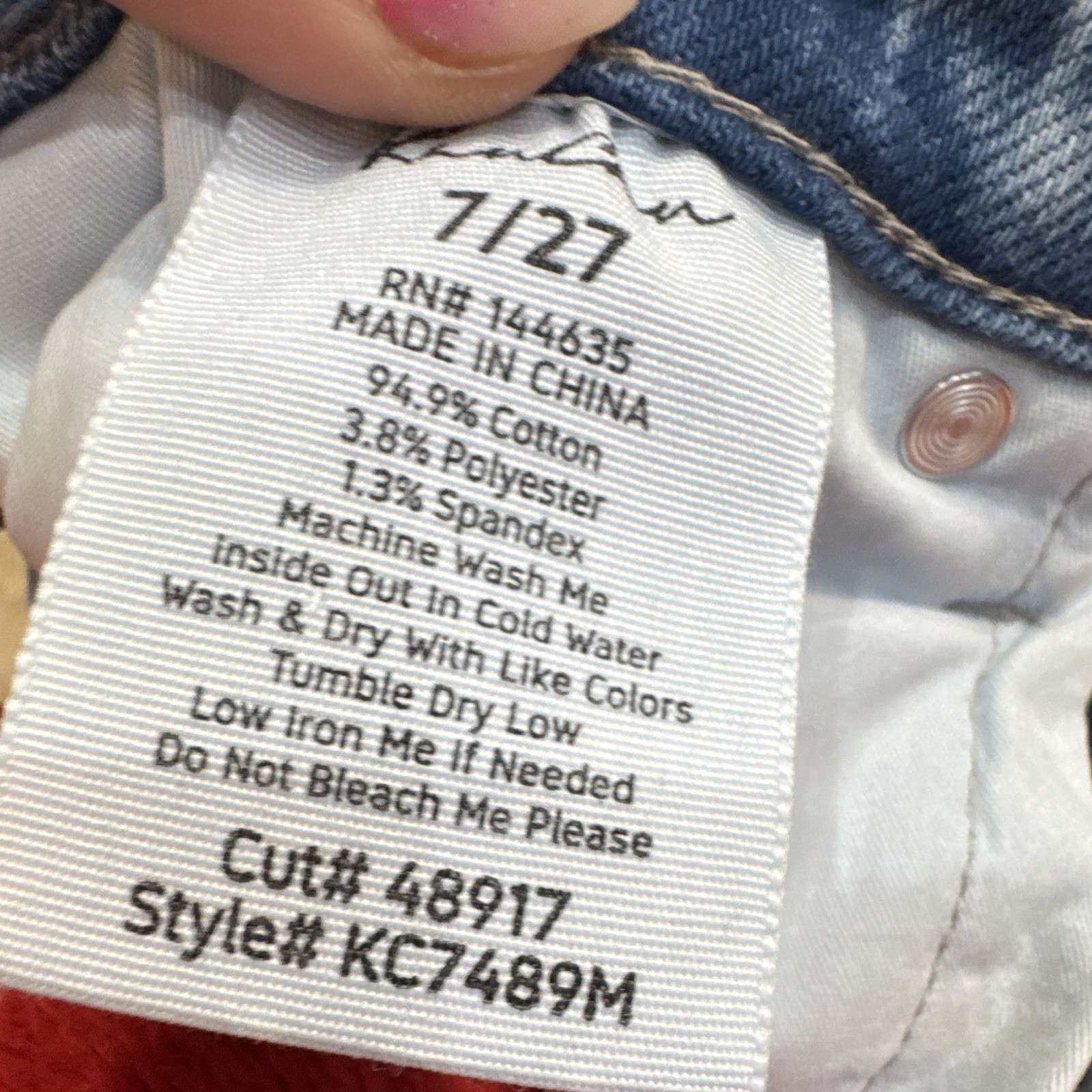 KanCan Women’s Blue Light Wash Mid Rise Floral Flare Jeans Stretch 5-Pocket 27