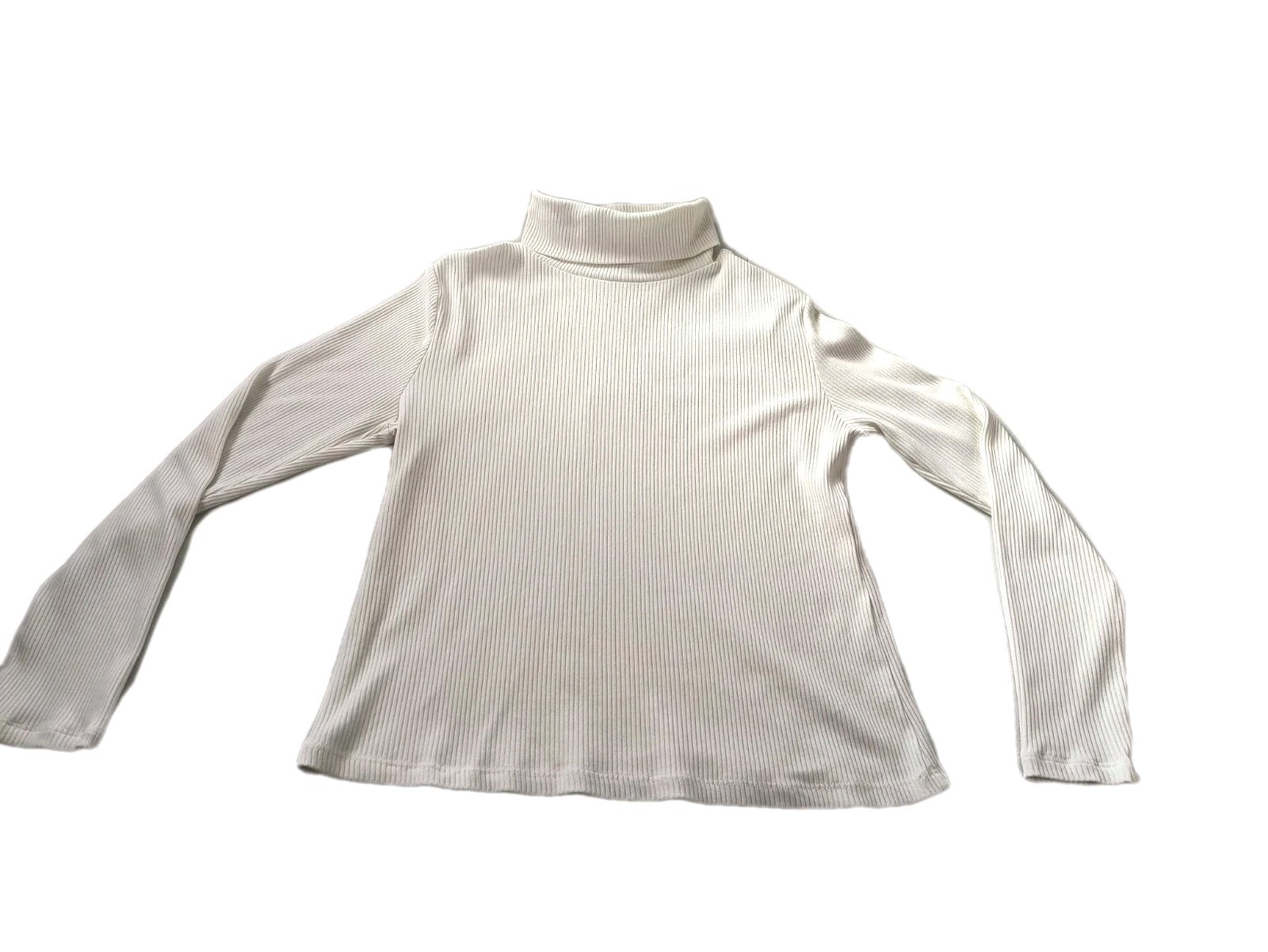 Old Navy Women’s M Cream Turtleneck Rib Knit Top Petite Capsule Wardrobe