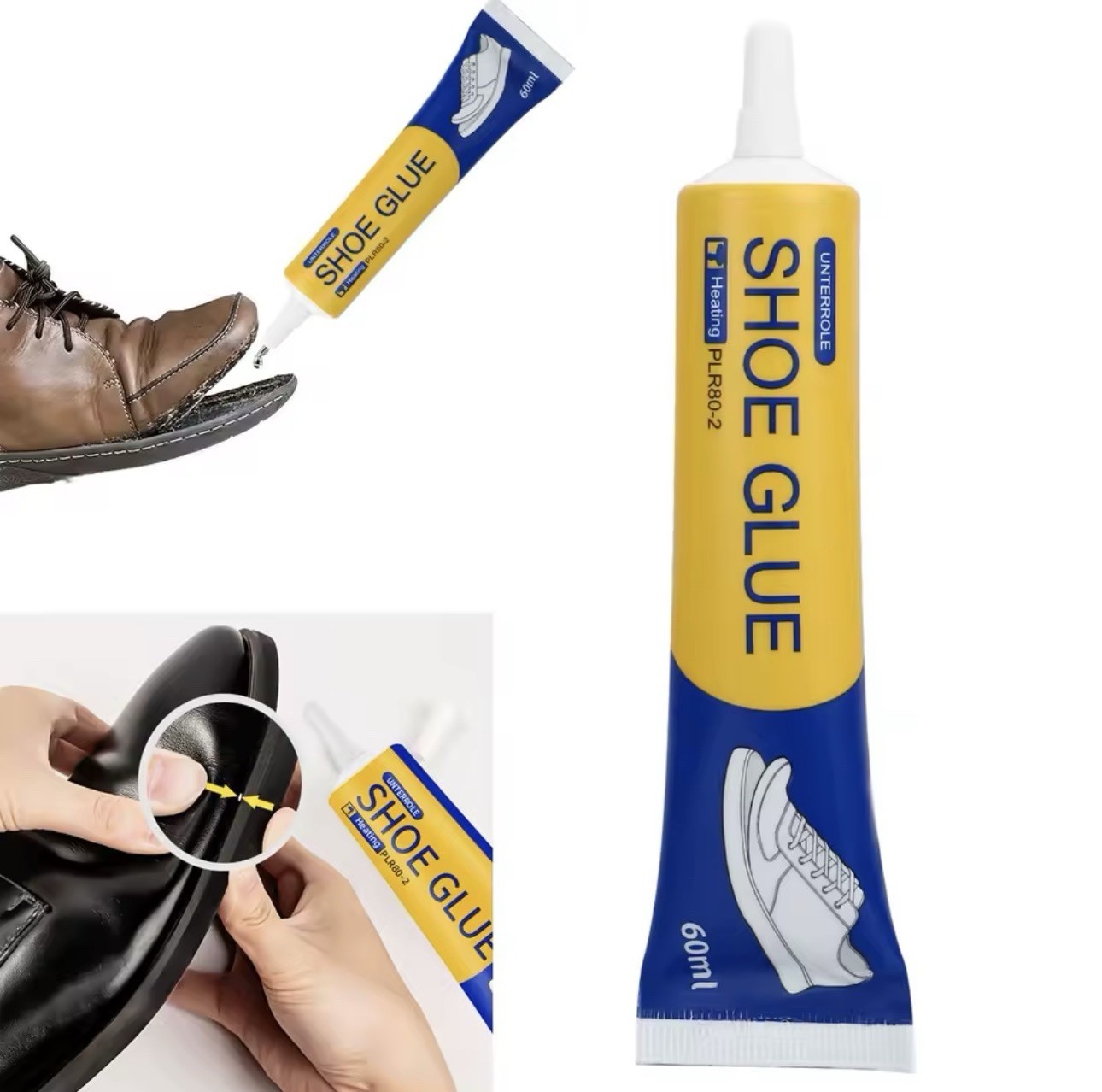 Strong Shoe Repair Glue Waterproof Clear Quick Dry Sole Adhesive 60ml