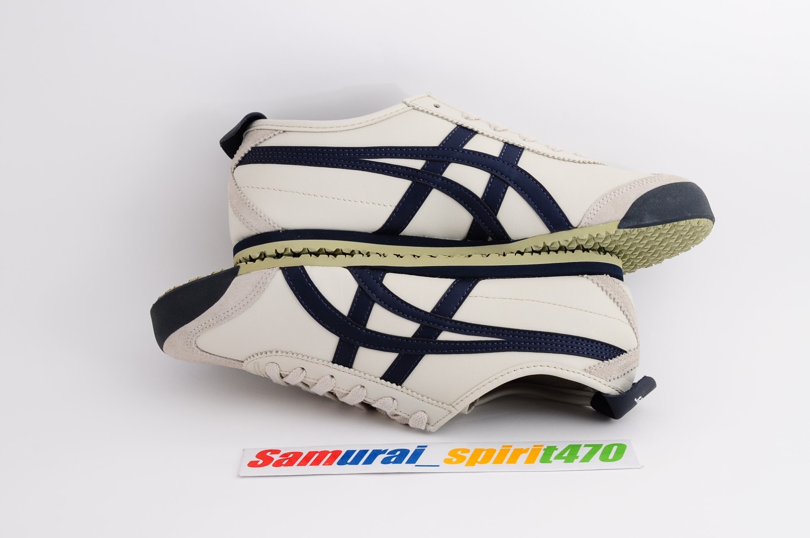 Onitsuka Tiger Genuine MEXICO 66 1183C102 BIRCH /PEACOAT US Buyer No Import duty