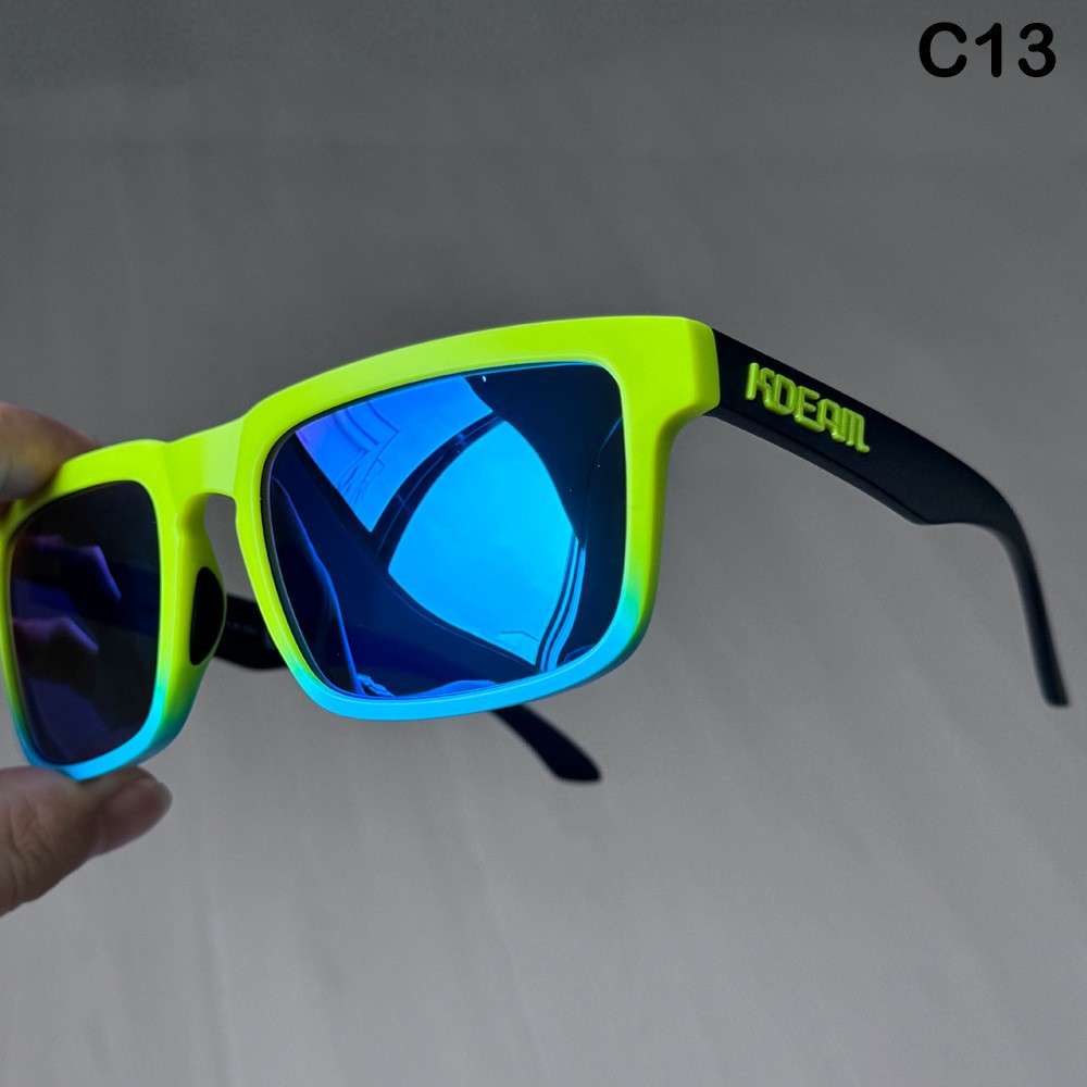 KDEAM Unisex Oversize Polarized Square Sunglasses Outdoor Driving Sport Glasses