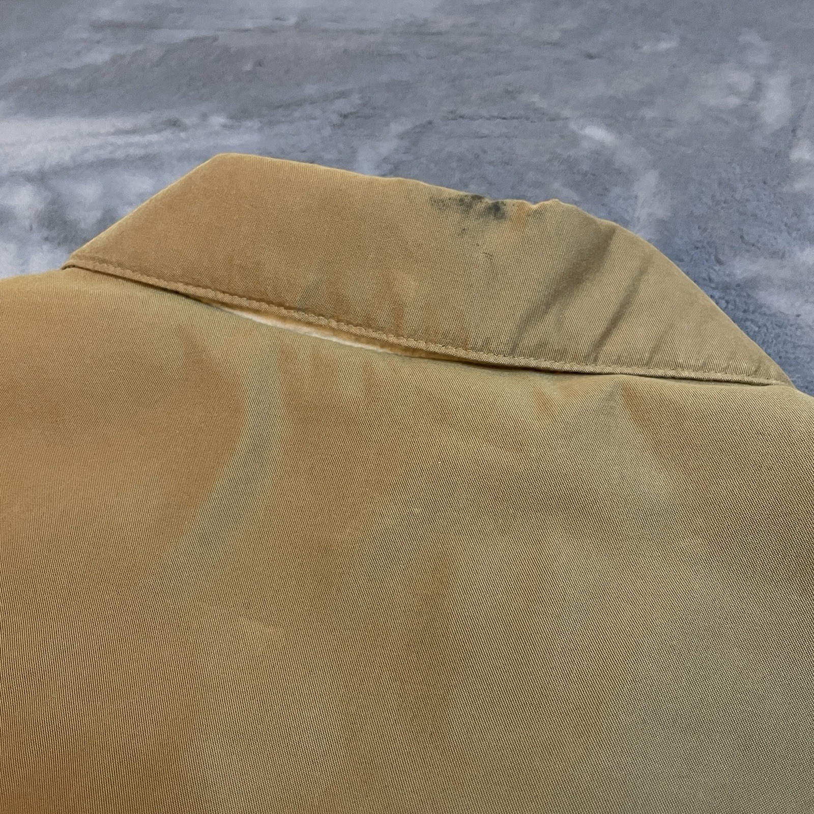 Vintage Weatherproof Bomber Jacket Windbreaker Mens XL Tan Zip Up Pockets Casual