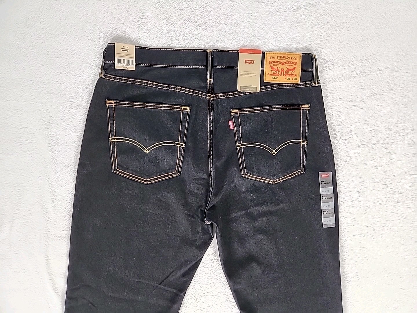 Levi’s 514 Regular Fit Zip Fly Straight Leg Denim Jeans 36X30 Men’s Black