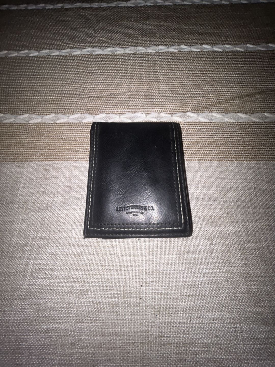 Levi’s Strauss & Co. Black Leather Bifold Wallet with ID Window