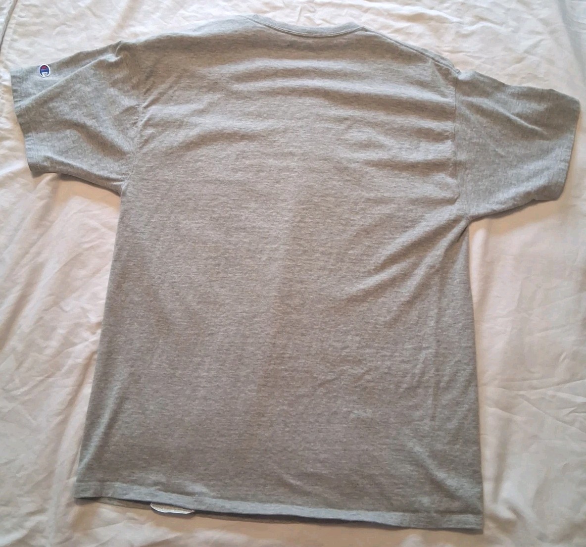 Champion Men’s Graphic T-Shirt Gray Short Sleeve Script Logo Size L Large…