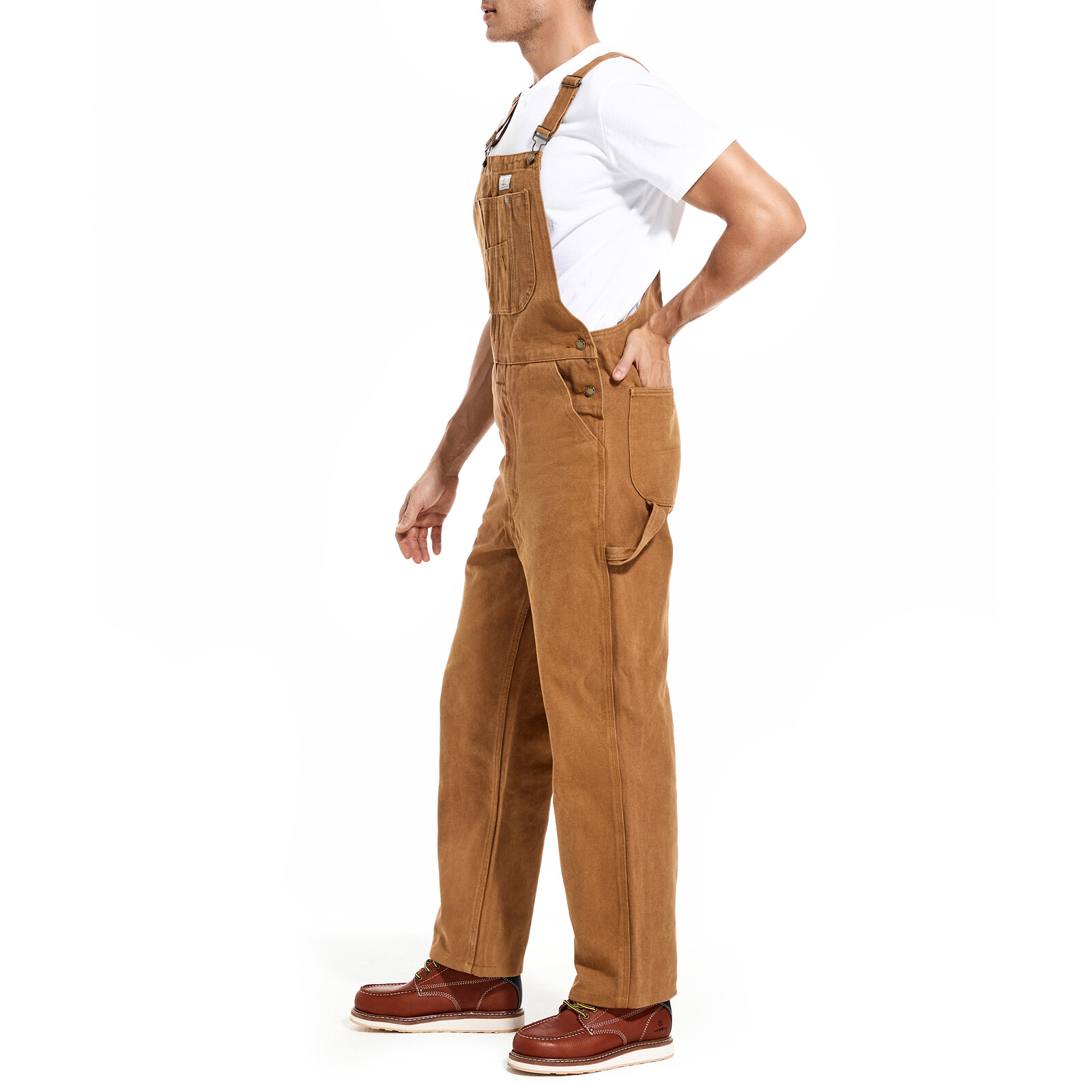 HISEA Men Bib and Brace Dungaree Overalls Heavy Duty Workwear Coveralls Jumpsuit