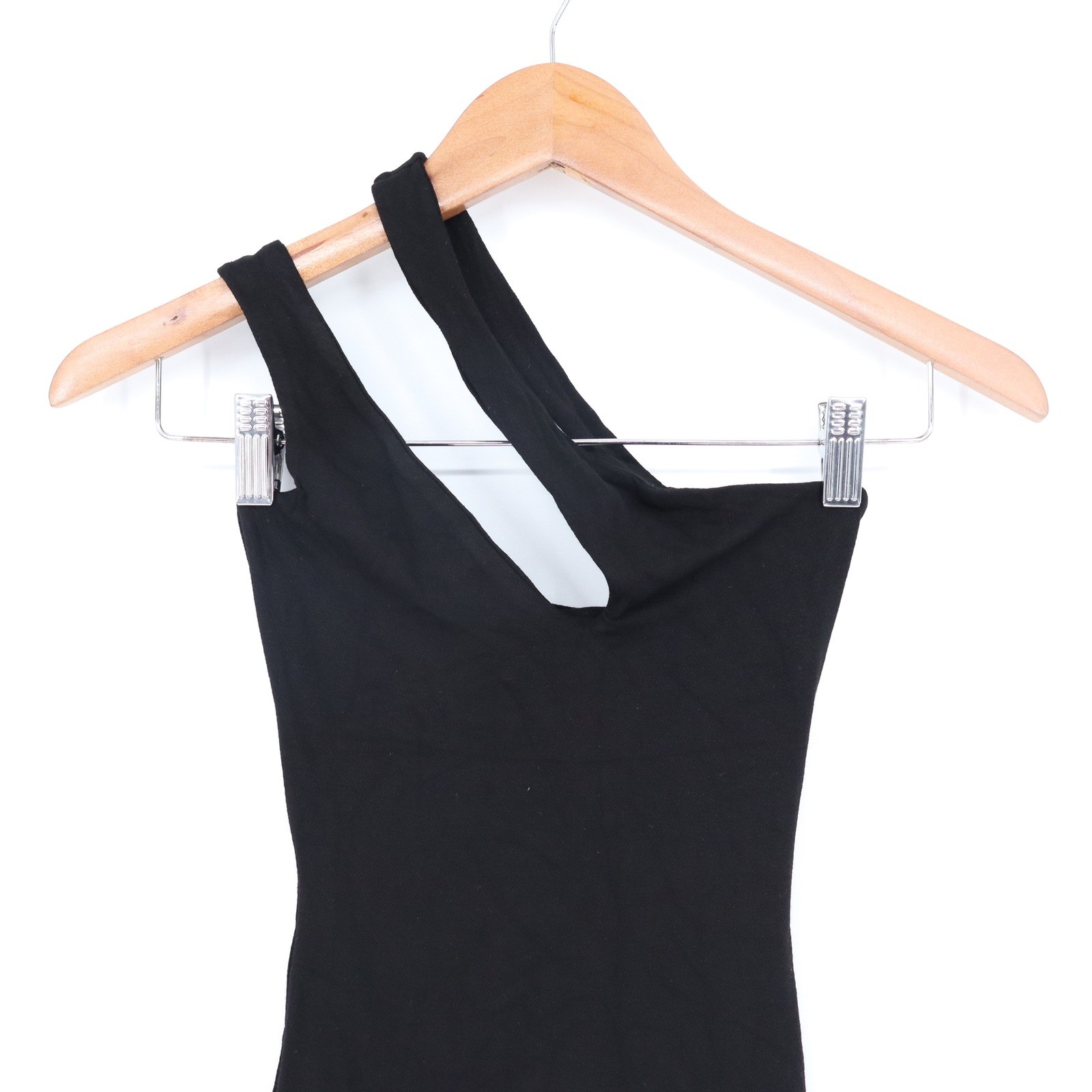Naked Wardrobe Womens Black One Shoulder Cutout Mini Dress Size S