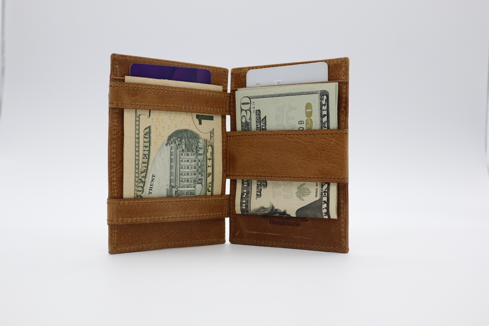 Handmade Leather Magic Slim Wallet – Minimalist RFID Front Pocket Wallet