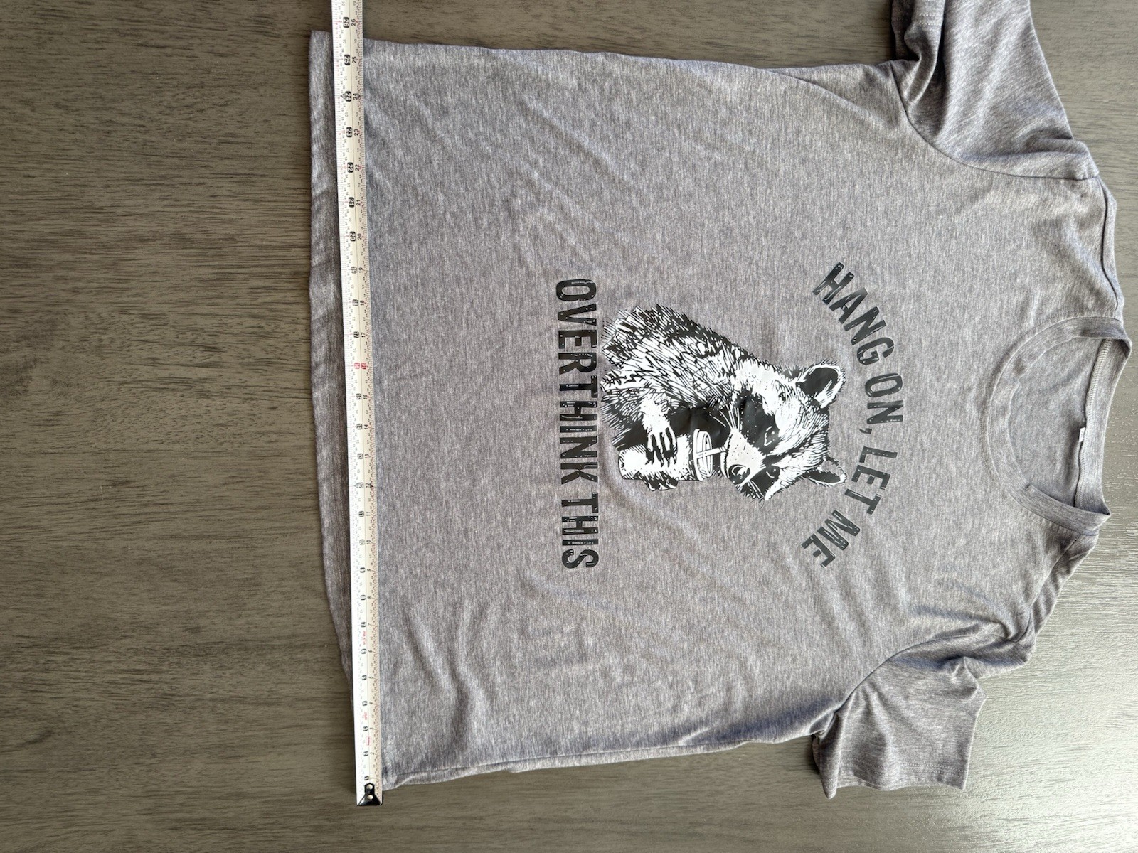 Funny Raccoon Shirt Gray Size 2XL Women’s T Shirt for Women