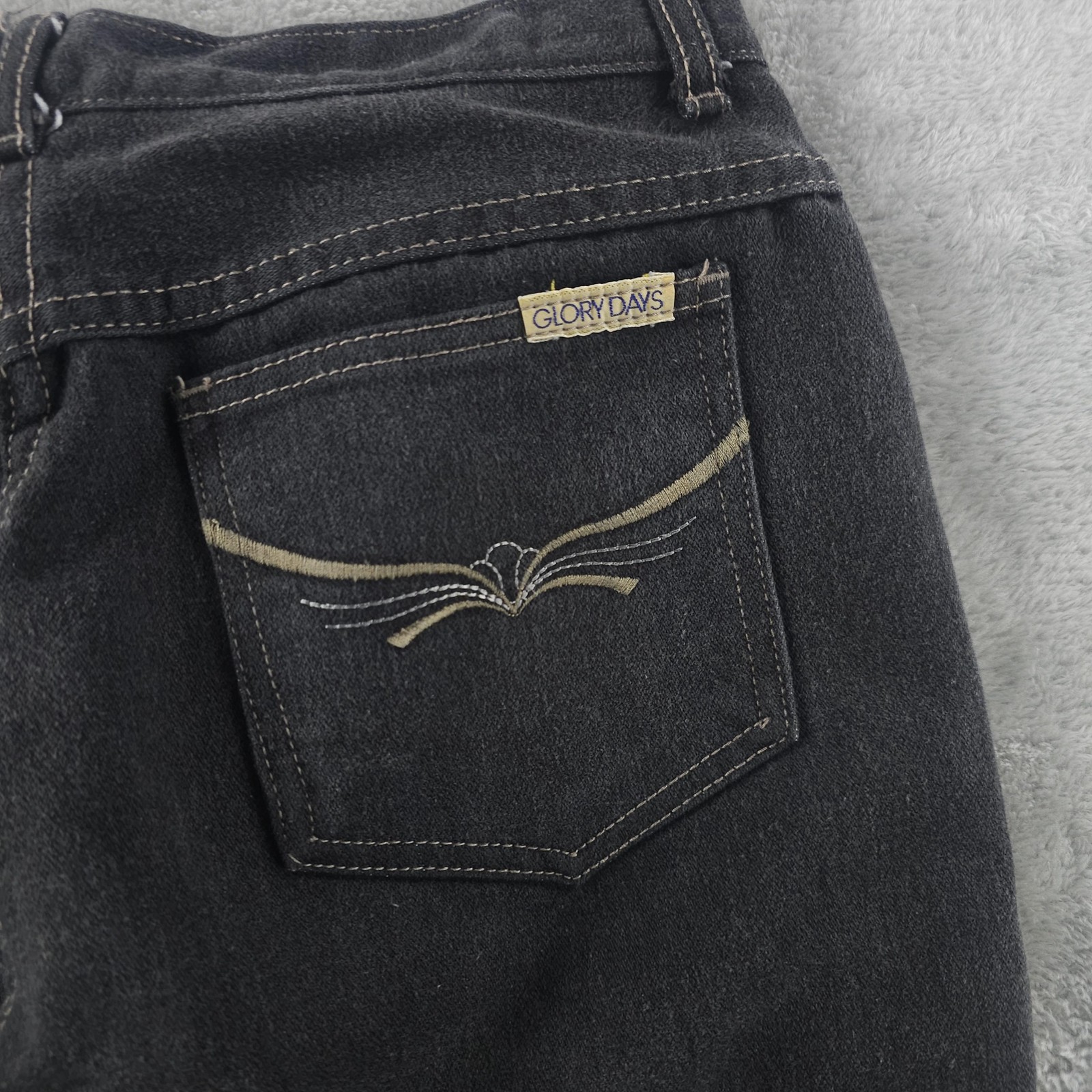 Vintage Glory Days Jeans Juniors 13/14 Black High Rise Straight Hong Kong 80s