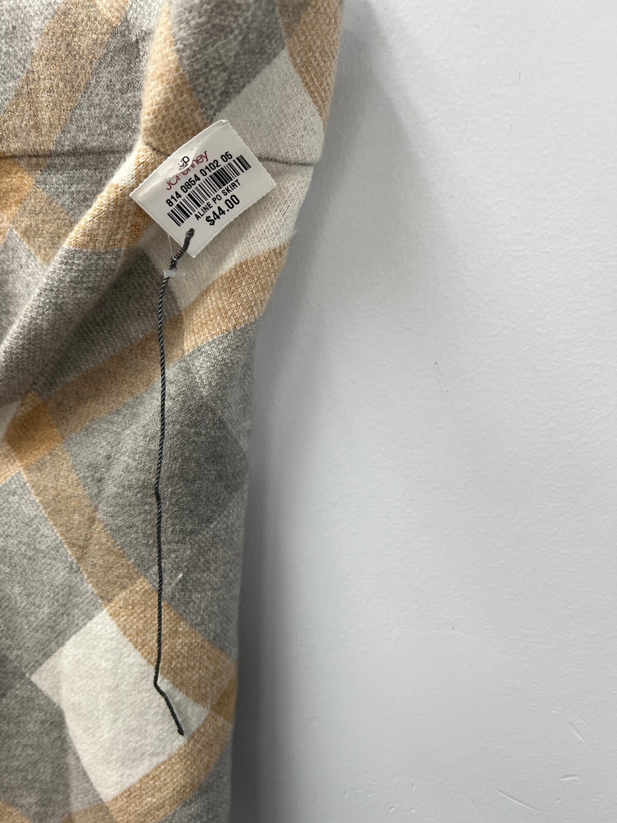 Liz Claiborne Gray, Beige, White Plaid A-line Skirt Women’s Size XL