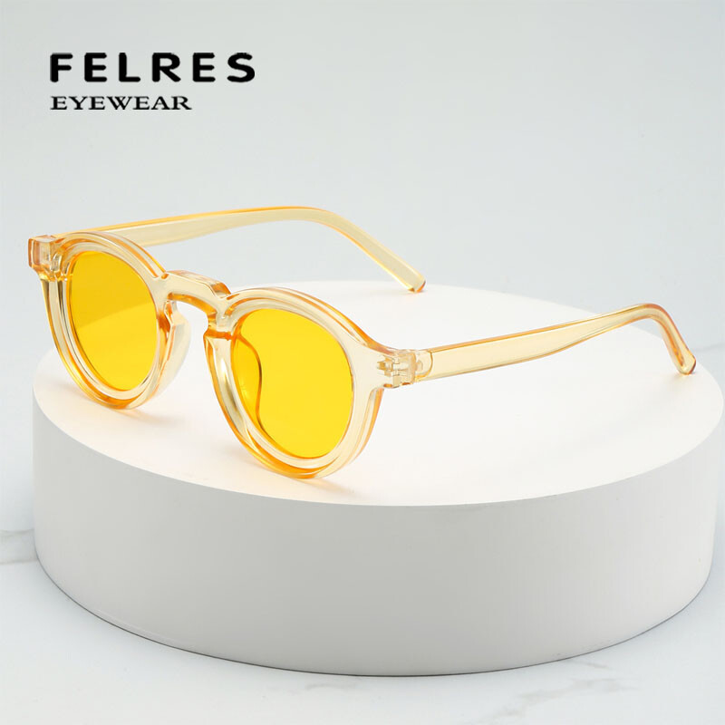 Unisex Round UV Protection Sunglasses Fashion Thick Frame Driving Shade Glasses