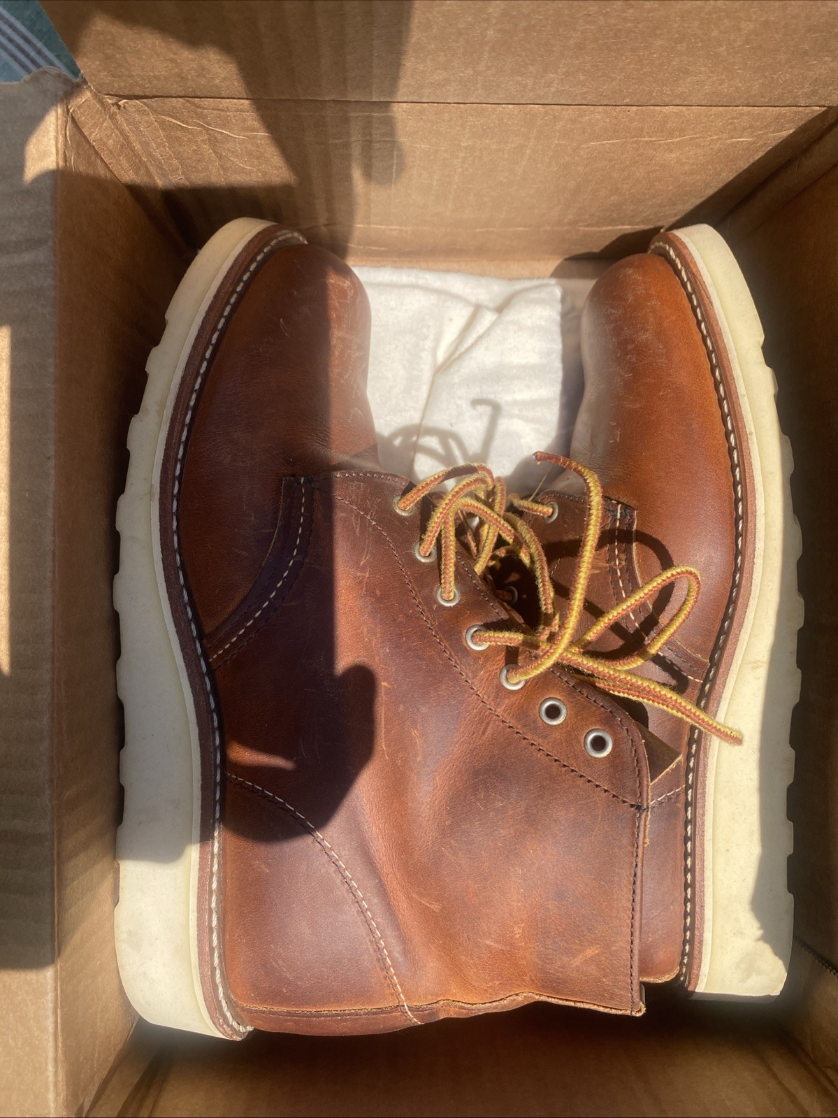 Red Wing Round Toe Boot Women’s #3451 Size 8B in Copper Rough & Tough leather