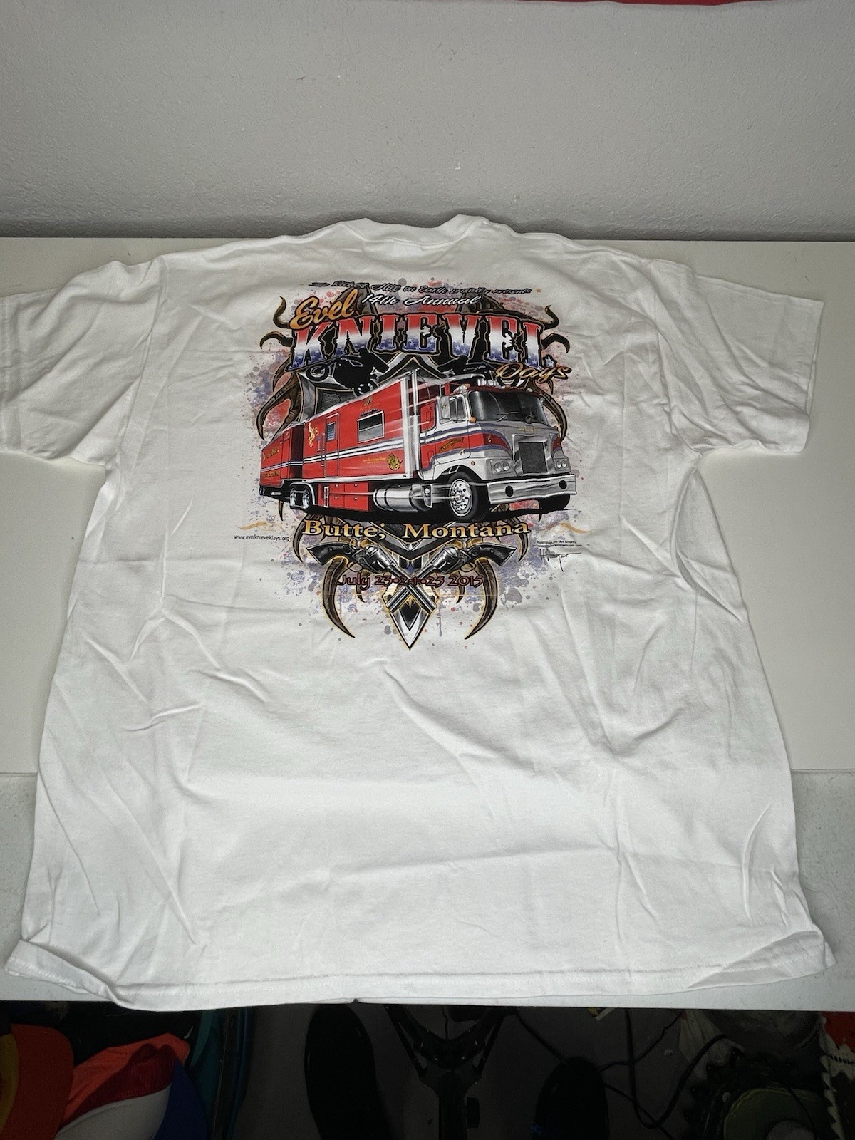 VTG 14th Annual Evel Knievel Days Butte Montana July 23 24 25 2015 White Tshirt
