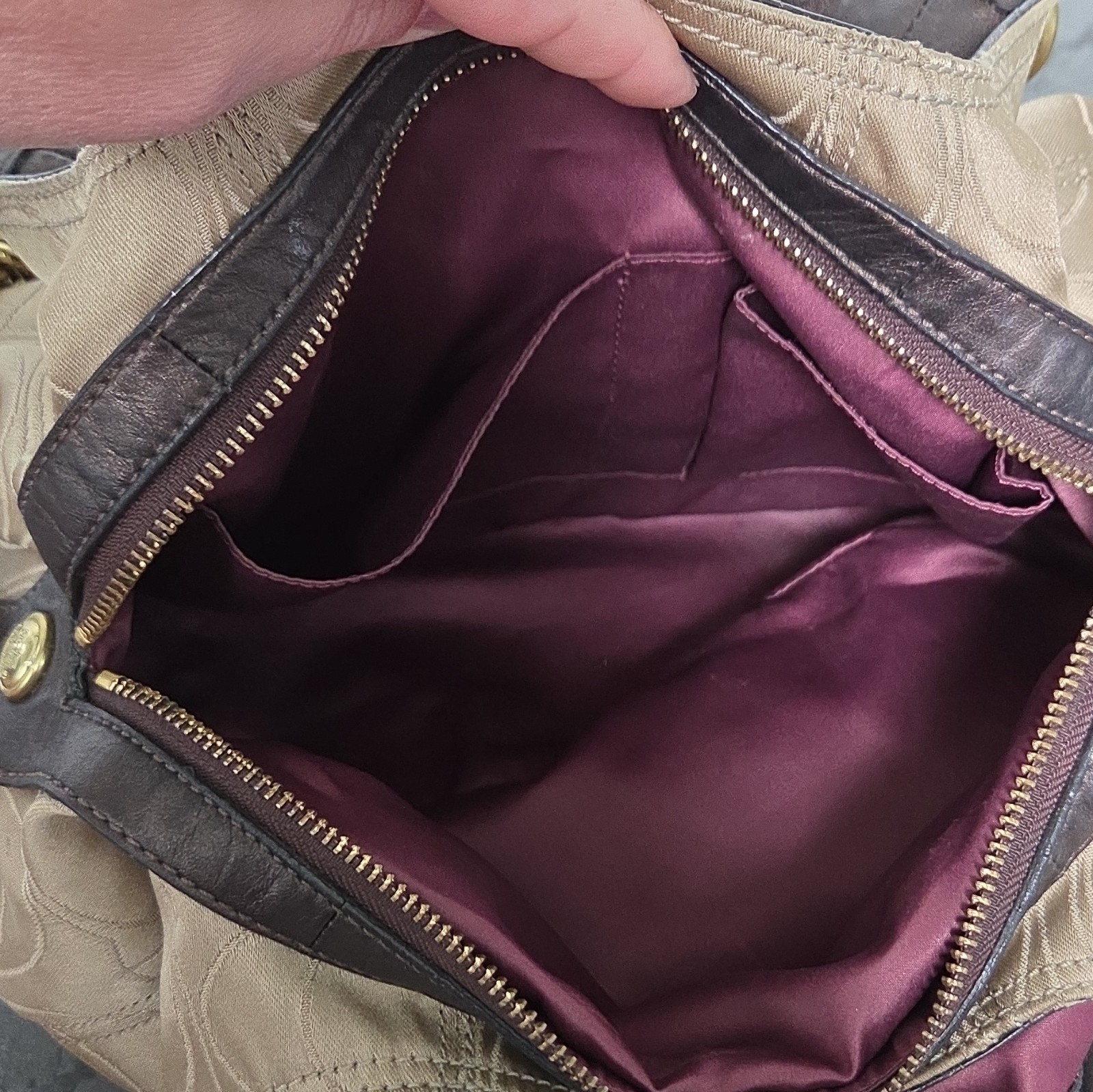 Vintage Coach Maggie Singature Hobo Shoulder Bag
