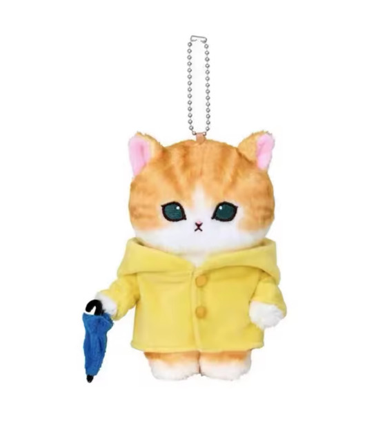New Mofusand Cat Global Travel World Plush Key Fob Keychain Charm Bag Toy Purse