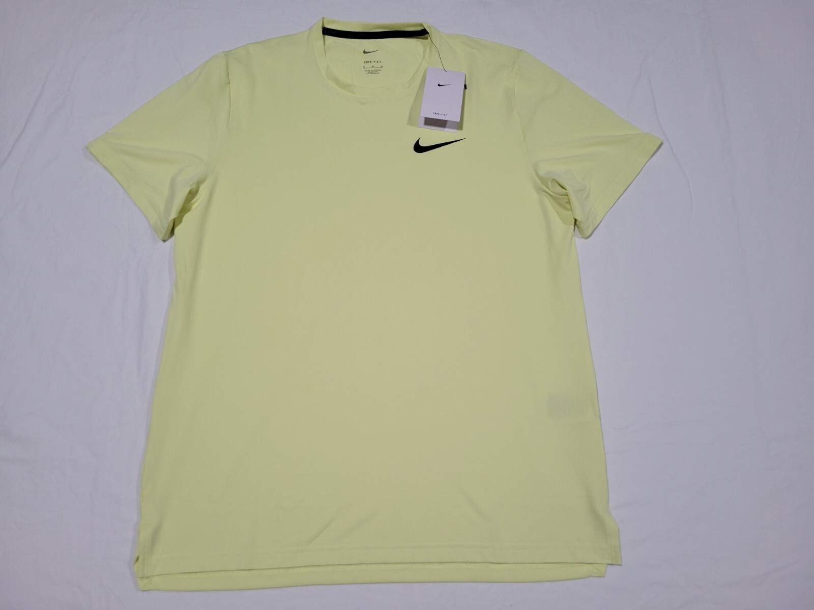 Nike Pro Mens Shirt Training Running Fitness Gym Dri-Fit Yellow CZ1181-331