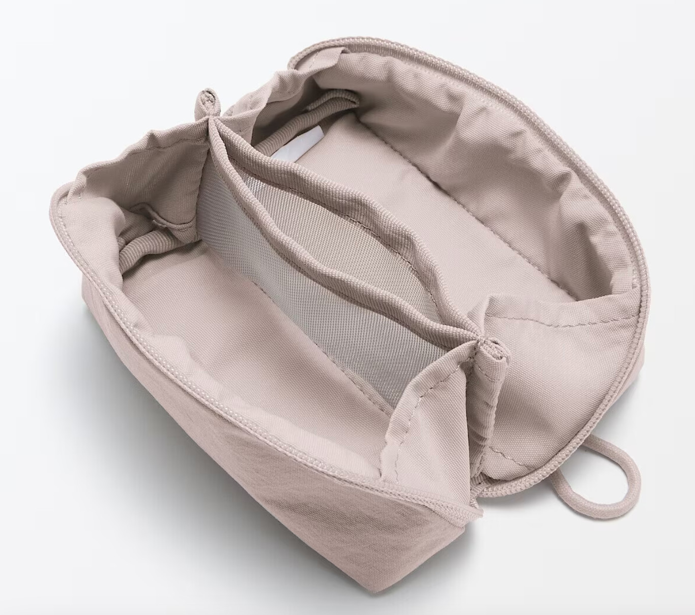 MUJI Wrinkled Nylon Wide Opening Pouch Small 4.3 x 2.4 x 1.4”(11x6x3.5cm) Japan