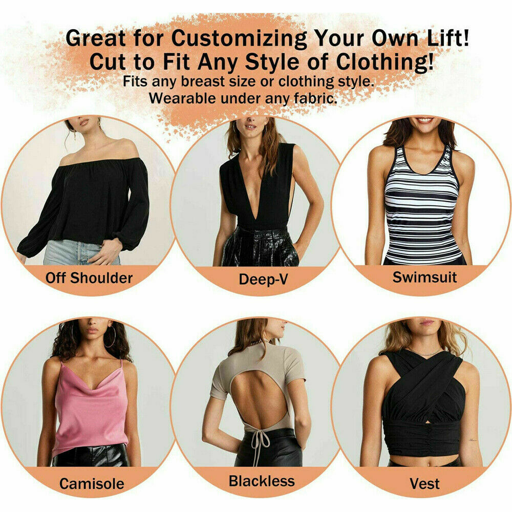 Invisible Breast Lift Tape 5M Roll Push-up Boob Shape Bra Nipple Cover Sticker