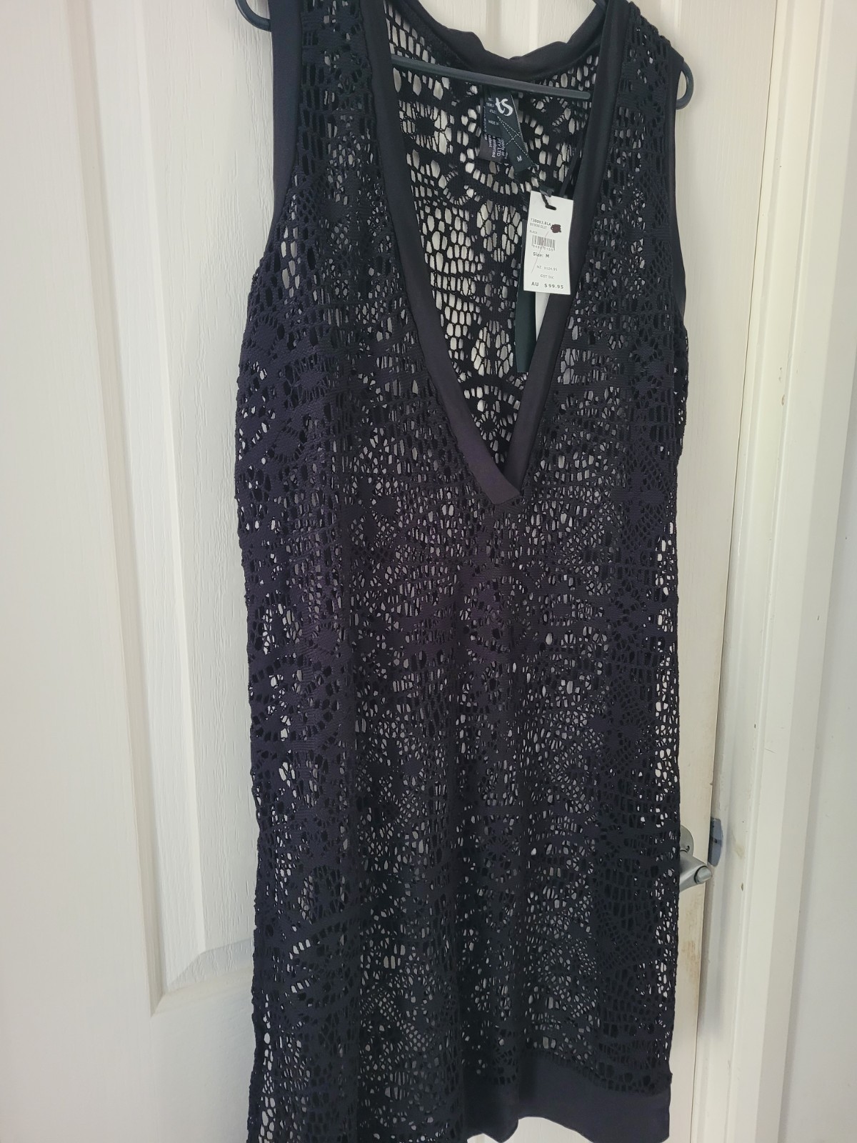TS Taking Shape NWT Black Mesh Lace Sleeveless Tunic Dress Plus Size M (20)